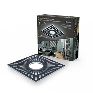 Светильник точечный встраиваемый Backlight BL126 Квадрат. Черный, Gu5.3, 3W, LED 4000K | BL126 | Gauss