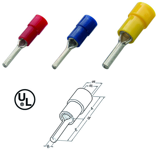 Штифт круглый, изолированный, 1,5-2,5/12, ПВХ (упак.100шт) | 260372 | Haupa