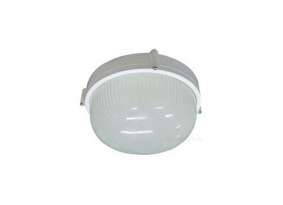 Светильник для ЖКХ под лампу НПП Банник 1301 Круг малый 03-013 60Вт ЛН/КЛЛ/LED Е27 IP65 опал, корпус белый | 1005500934 | Элетех