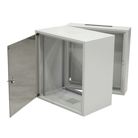 Шкаф настенный WZ-3505-01-M5-011 (19"),серия SD2,18U,871x600х500,трехсекционный,со стальной дверью,сер. (RAL 7035) (SD-218) собр. | 23442 | Zpas