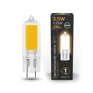 Лампа светодиодная Black LED G4 AC220-240V 3.5W 240lm 3000K Glass | 107807103 | Gauss