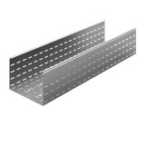 Лоток перфорированный 200х200х3000, толщ. 1,2 мм, Сендзимир цинк | УЛП-200х200х3000-1,2-СЦ | Ostec