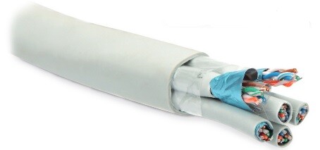Кабель витая пара FUTP24W-C5-S24-IN-LSZH-GY (FTP24W-C5-SOLID-IN-LSZH)эк.F/UTP,к5,4п(24AWG),од(solid),-20°C-+60°C,сер. | 46323 | Hyperline