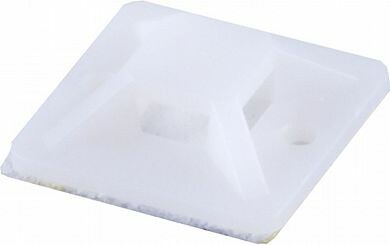 Площадка самоклеющаяся 20*20 мм, под хомуты, белый (100шт в упак) | 32931 | STEKKER