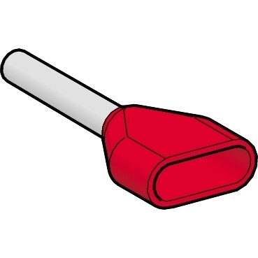 НАКОНЕЧНИК ДЛЯ ОДНОВРЕМЕННОГО МОНТАЖА ДВУХ ПРОВОДОВ,1ММ2 КРАСНЫЙ,УП 1000 ШТ | AZ5DE0101 | Schneider Electric