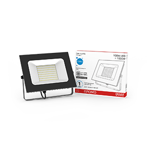 Прожектор светодиодный LED Elementary 100W 6600lm IP65 6500К черный ПРОМО 1/10 | 613100100P | Gauss