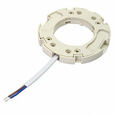 LH50 Патрон GX53, 230V, огнеупорный пластик, медь, цвет белый, размер 75*10мм, длина провода 150мм | 41038 | Feron