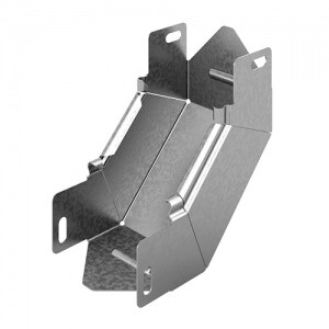 Угловой соединитель внутренний к лотку УЛ 100х65, толщ. 1,2 мм, гор. цинк | УСВНР90-100х65-1,2-ГЦ | Ostec