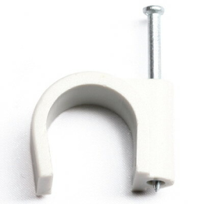 Скоба пластиковая с гвоздем. д.15 - 16мм | 52000 | DKC