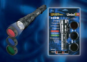 Фонарь рабочий Premium «fighting spirit 550 max» P-ML076-BB Black алюм. MC-E CREE LED 2 х CR123A в/к, черн | 05727 | Uniel