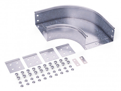 Угол CPO 90 горизонт.90° 500x80 в компл.с крепежн.элементами и соединит.пластинами,необходимыми для монтажа,нержавеющий | 36027KINOX | DKC