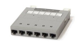 Кассета PPTR-CSS-6xRJ45-C6-U-GY для медных претерминированных решений, 6 неэкранированных портов RJ-45 категории 6, серая | 235660 | Hyperline