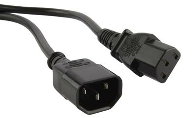 Кабель питания PWC-IEC13-IEC14-3.0-BK монитор-компьютер IEC 320 C13 - IEC 320 C14 (3x1.00), 10A, прямая вилка, 3м, цвет черный | 34897 | Hyperline