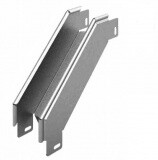 Угловой соединитель внешний к лотку УЛ 300х150, толщ. 1,0 мм, гор. цинк | УСВР90-300х150-1,0-ГЦ | Ostec