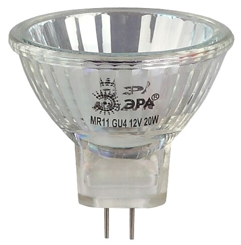 Лампа галогенная капсульная GU4-MR11-20W-12V-30CL (галоген, софит, 20Вт, нейтр,GU4) | Б0049310 | ЭРА