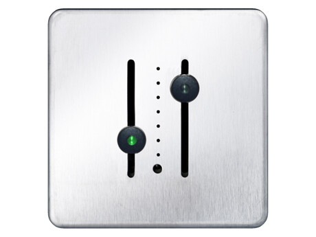 Панель управления 2-фейдерная 111202 матовая нержавейка | 4911002910 | Световые Технологии