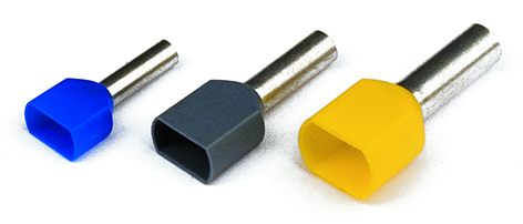 Наконечник-гильза двойная 12 мм с изолир.фланцем 1,00 кв.ммжелтый (НШВИ2) | 2ART5042YXL | DKC