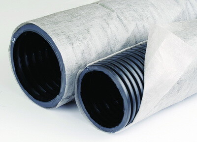 Труба двустенная гибкая дренажная 200мм, SN6, с геофильтром, перфорация 360 град., черный | 141920A | DKC