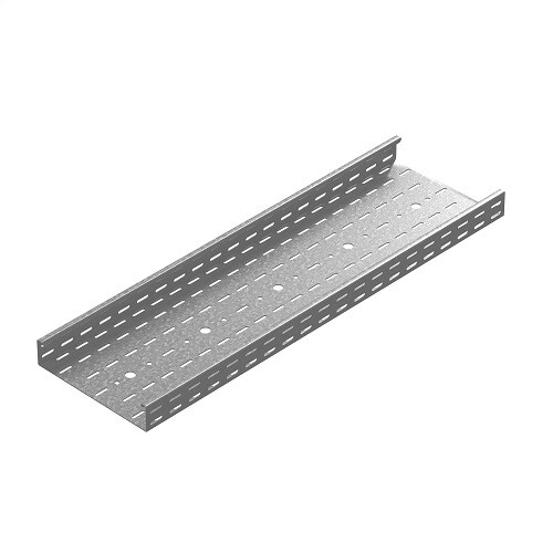Лоток перфорированный промышленный 200х60х3000 (2,0 мм) (горячий цинк) | ПЛК(П)гц-200х60 (2 мм) | Ostec
