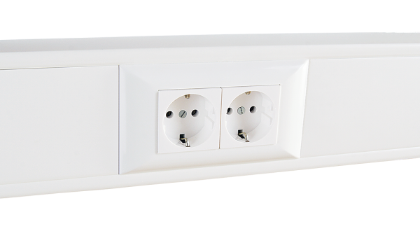 Суппорт с рамкой на 2 поста (45х45) в профиль для кабель-канала 100х50 | 100008S | SPL