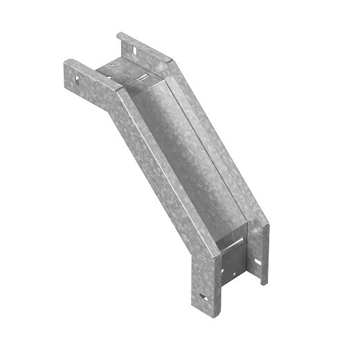 Угловой соединитель внешний к лотку ПЛК 500х85, толщ. 1,5 мм, Сендзимир цинк | УСВП90-500х85-1,5-СЦ | Ostec