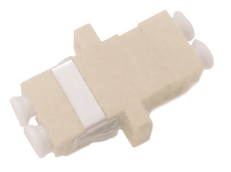 Адаптер проходной оптический FA-P11Z-DLC/DLC-N/WH-BG LC-LC, MM, duplex, корпус пластиковый, бежевый, белые колпачки | 242822 | Hyperline