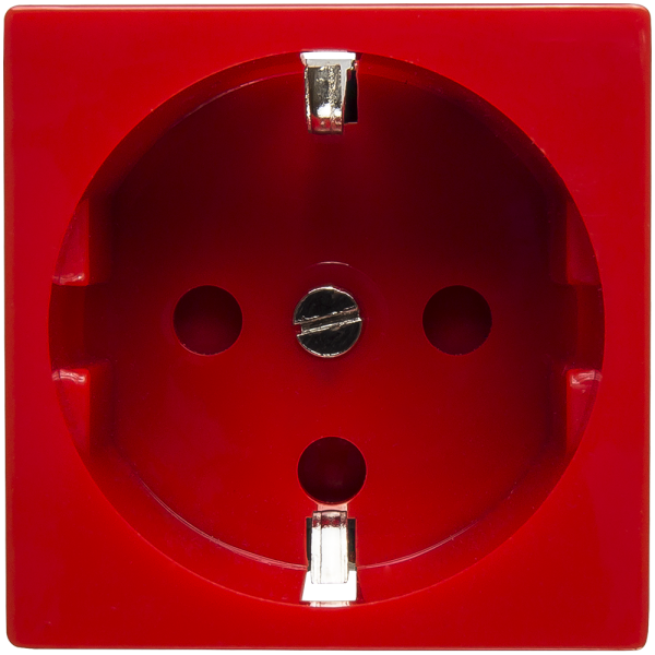 Розетка электрическая 2К+З для выделения чистого питания с замком (красный) | 200002 | SPL