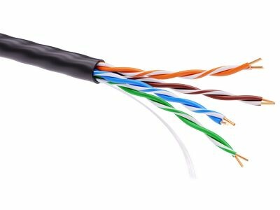 Информационный кабель неэкранированый U/UTP 4х2 CAT5E, PE, Черный | RN5EUUPE3BK | DKC