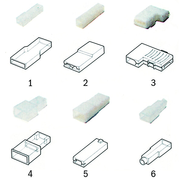 Гильза изоляционная, форма 2, нейлон, 6,3 мм (упак.100шт) | 280202 | Haupa