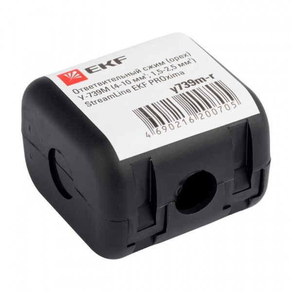 Ответвительный сжим (орех) У-739М (4-10 мм2; 1,5-2,5 мм2) розничный стикер StreamLine|y739m-r|EKF