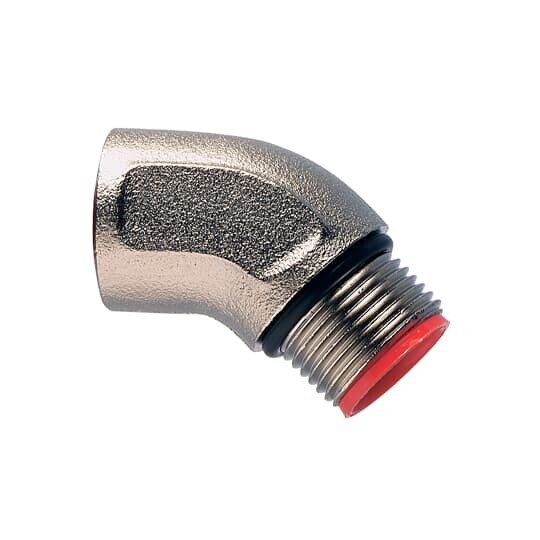 Фитинг B/M20/45, 45°, никелированная латунь, резьба M20, 10 шт. в пачке | 7TCA296030R0009 | ABB