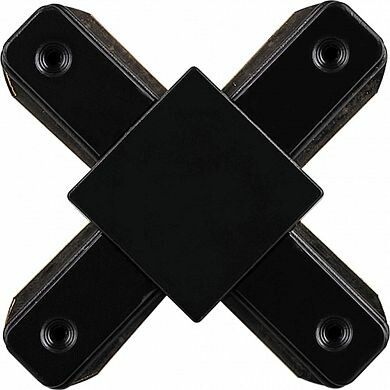 Коннектор для однофазного шинопровода LD1002 Х-образный черный | 10331 | FERON