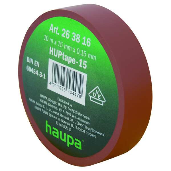 Изолента ПВХ 19 мм x 33 м цвет коричневый | 263898 | Haupa