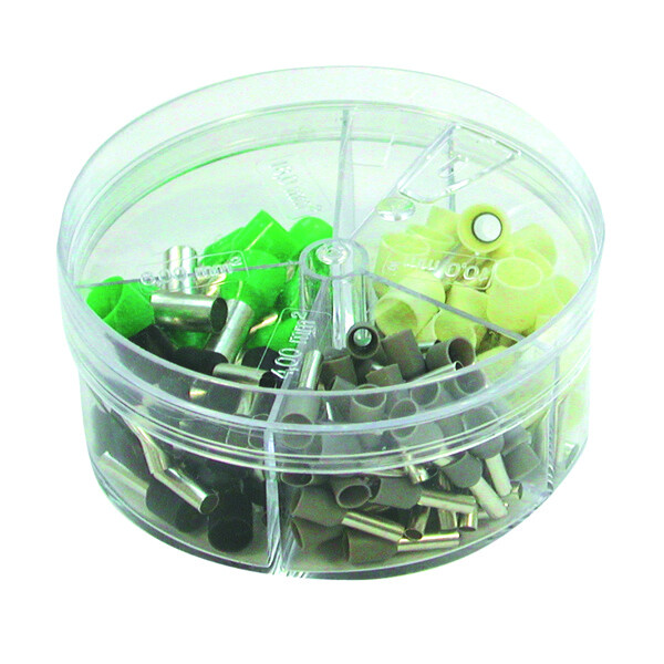 Гильзы изолированные конечные (НШВИ) в коробке, цветовой ряд II, 4 наименования | 270856 | Haupa