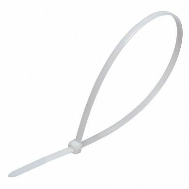 Хомут нейлоновый 3,6x250 мм, d пучка max 65 мм, нагрузка 18 кг, белый (100шт в упак) | 32779 | STEKKER