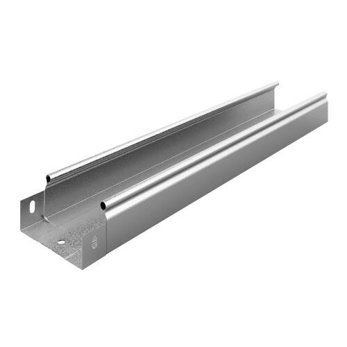 Лоток неперфорированный 100х50х3000, толщ. 0,7 мм, Сендзимир цинк | ЛНМЗТ-100х50х3000-0,7-СЦ | Ostec