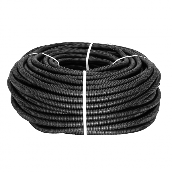 Труба гофр. ПНД Plast с зондом d32мм (25м.) черная EKF PROxima | tpnd-32-25m | EKF