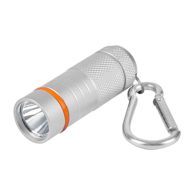 Фонарь-брелок KL 61S LED батарейки в комплекте алюминиевый СЕРЫЙ | 4690612032047 | IN HOME