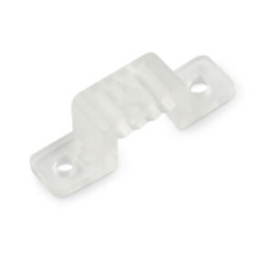 Силиконовое крепление для LED ленты 220В 5050, 14 мм, белый, UCC-Q220 K14 CLEAR 050 POLYBAG 50 шт/упак | 10972 | Volpe