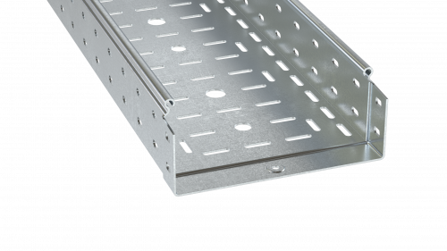 Лоток перфорированный 80х80х4000, 1,5 мм, цинк-ламельный | SPM40808ZL | DKC