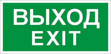 Пиктограмма (Пластина) Выход/Exit (335х165) для LYRA | 2502000950 | Световые Технологии