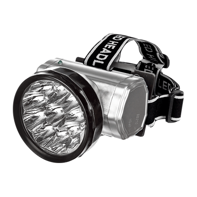 Фонарь налобный аккумуляторный HLA 04M 2W 10LED 200Lm 10ч 2 режима, з/у 230В МЕТАЛЛИК | 4690612031859 | IN HOME