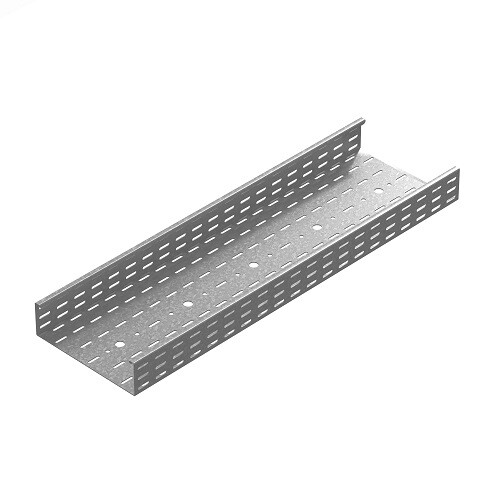 Лоток перфорированный промышленный 100х85х3000 (2,0 мм) (горячий цинк) | ПЛК(П)гц-100х85 (2 мм) | Ostec