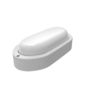 Светильник светодиодный пылевлагозащищенный для ЖКХ LITE овал 12W 980lm 6500K 200-240V IP65 160*90*46мм белый LED 1/40 | 161418312 | Gauss