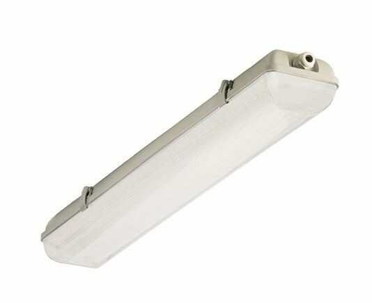 Светильник светодиодный пылевлагозащищенный с БАП TLWP02 PC OL EM 653х135х105мм 18Вт 4000K , 1 ч., РТ 2000Лм IP65 опал | 80772 | TechnoLux