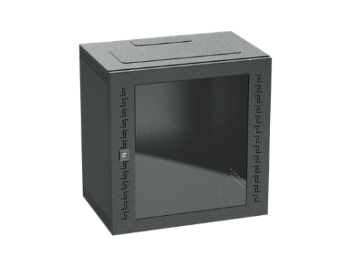 Шкаф телекоммуникационный навесной, 12 U (600х600х400) дверь стекло,RAL9005 | R5STI1240GSB | DKC