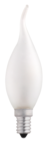 Лампа накаливания ЛОН 40Вт E14 220В CT35 frosted свеча на ветру | 3321475 | Jazzway