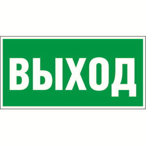 Пиктограмма (Пластина) Выход 300х150 | BL-3015.E22 | Белый Свет