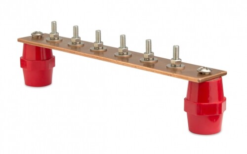 Главная заземляющая шина с изоляторами, 20 подкл.680мм?40мм?4мм, медь | NE2020 | DKC