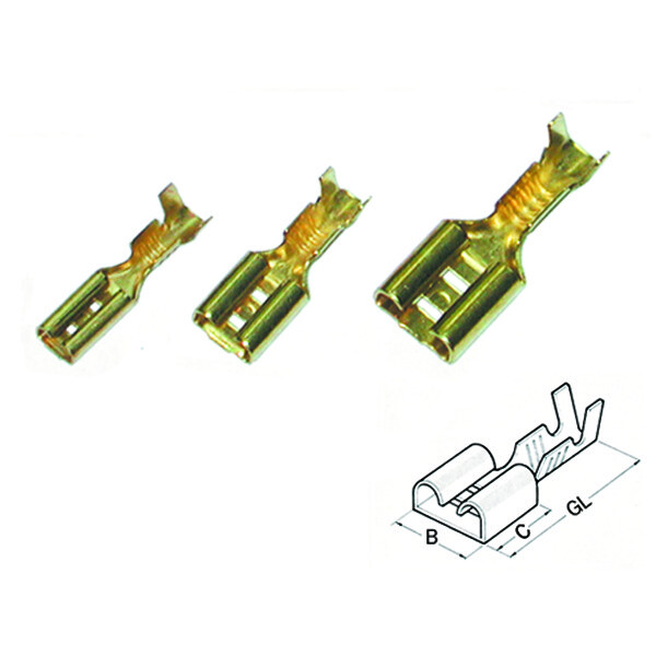 Гильза плоская штепсельная 0.5-1/6.3x0.8 (упак.200шт) | 280000 | Haupa